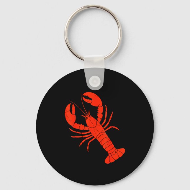 Funny Lobster Design For Men Women Kids Animal Lob Key Ring (Front)