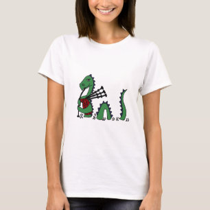 Funny Loch Ness Monster Playing Bagpipes T-Shirt