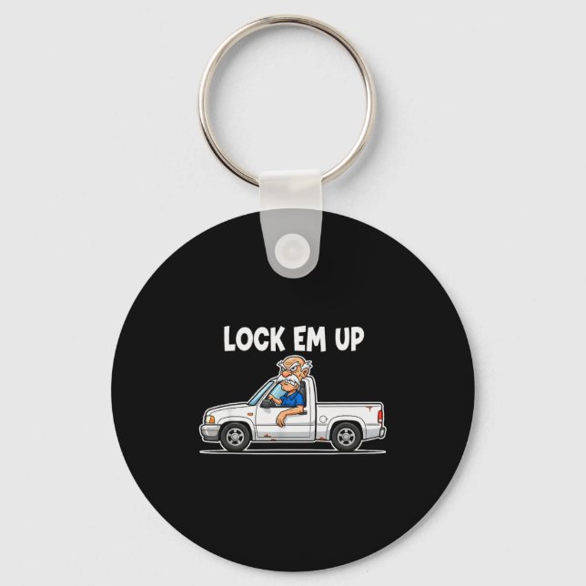 Funny Lock Em Up Private Property  Key Ring (Front)