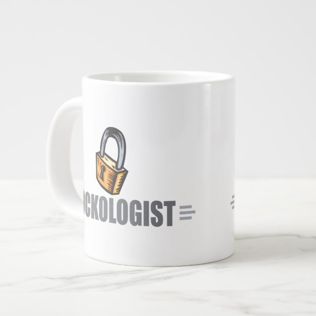 Funny Locksmith Large Coffee Mug (Front Left)