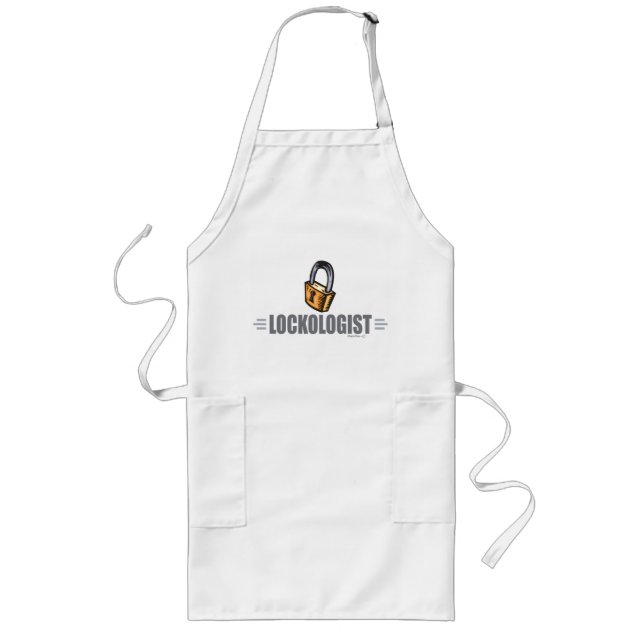 Funny Locksmith Long Apron (Front)