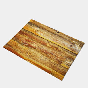 Funny Log Cabin Wood Look Doormat