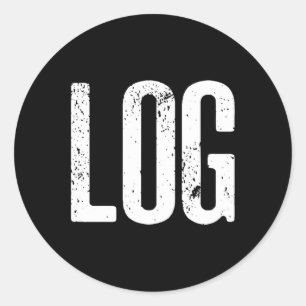 Funny Log Halloween Beaver Log Meme Classic Round Sticker
