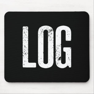 Funny Log Halloween Beaver Log Meme  Mouse Mat