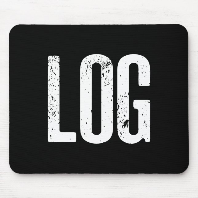 Funny Log Halloween Beaver Log Meme  Mouse Mat (Front)