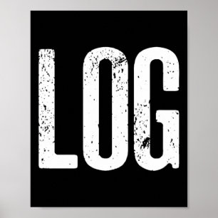 Funny Log Halloween Beaver Log Meme Poster