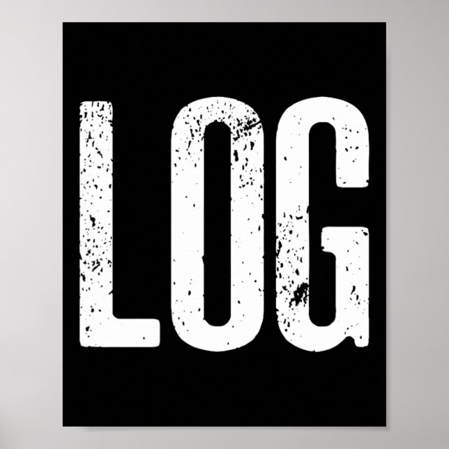 Funny Log Halloween Beaver Log Meme  Poster (Front)