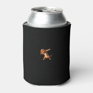 Funny Long Haired Dachshund Doxie Dabbing Dog Men  Can Cooler