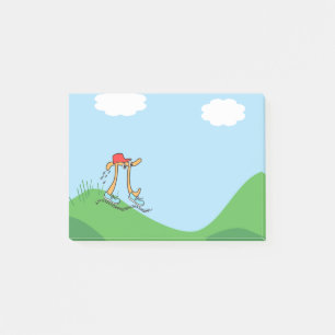 Funny Long Running Pi ©  illustration Gift Post-it Notes
