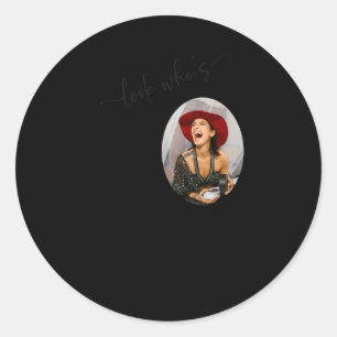 Funny Look Whos 30 Stylish 30th Birthday Classic Round Sticker