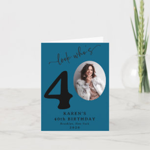 Funny Look Whos 40 Stylish 40th Birthday  Card