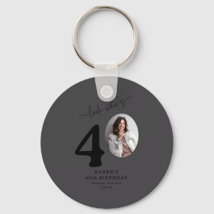 Funny Look Whos 40 Stylish 40th Birthday  Key Ring