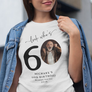 Funny 'Look Who's 60' Stylish 60th Birthday T-Shirt