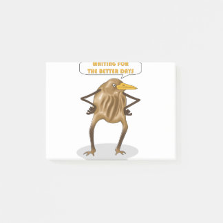Funny Looking Bird Is Waiting For The Better Days Post-it Notes