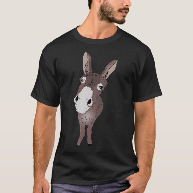 Funny looking Donkey Gift idea for cute Donkeys T-Shirt (Front)