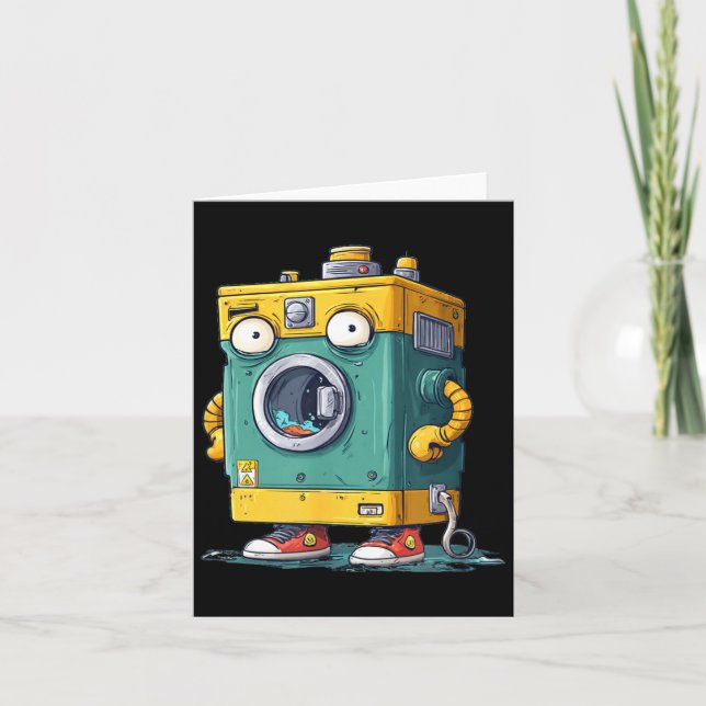 Funny Looking Laundry Machine Card (Front)