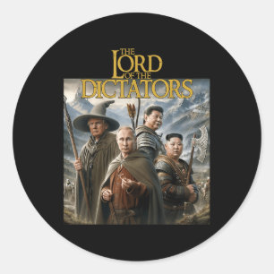 Funny Lord Dictators Anti Putin Trump Kim Jong-un Classic Round Sticker