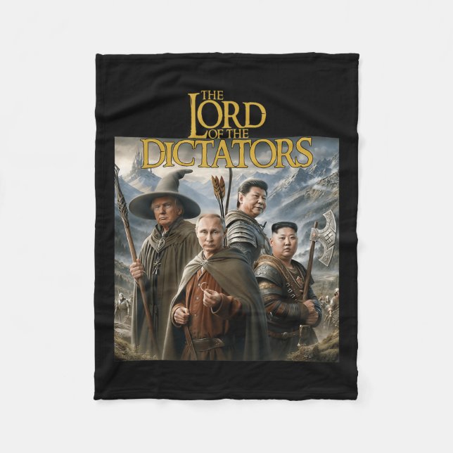 Funny Lord Dictators Anti Putin Trump Kim Jong-un Fleece Blanket (Front)