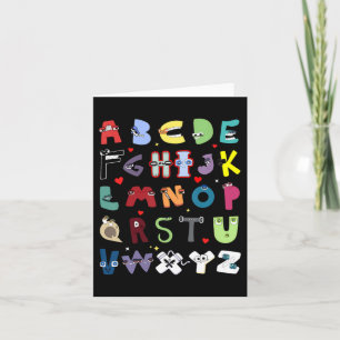 Funny Lore Alphabet A To Z Hi Letter For Kids Boys Card