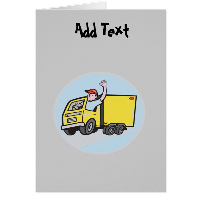 Funny Lorry Truck Driver cartoon personalised (Front)