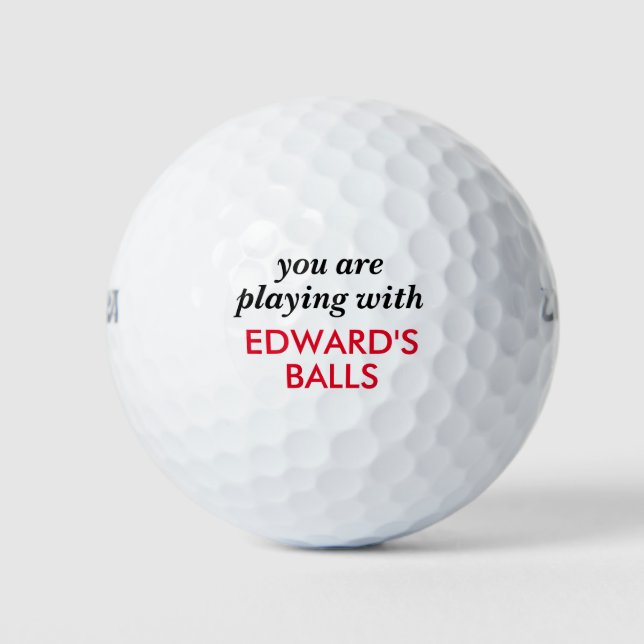 Funny Lost Ball Quote with Personalised Name (Front)