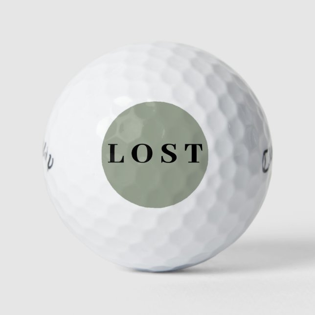 Funny Lost Callaway Humour Golf Balls (Front)
