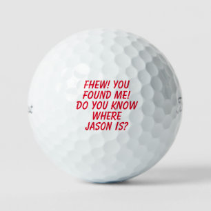 Funny lost golf ball
