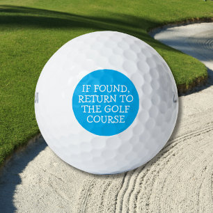 Funny Lost Golf Ball Quote Simple Bold Blue
