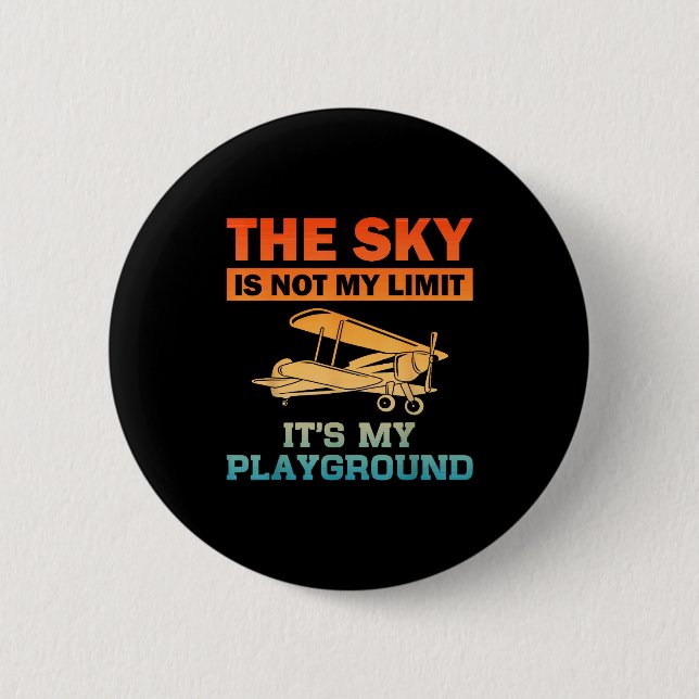 Funny Lot Design For Men Women Aviation Airplane L 6 Cm Round Badge (Front)