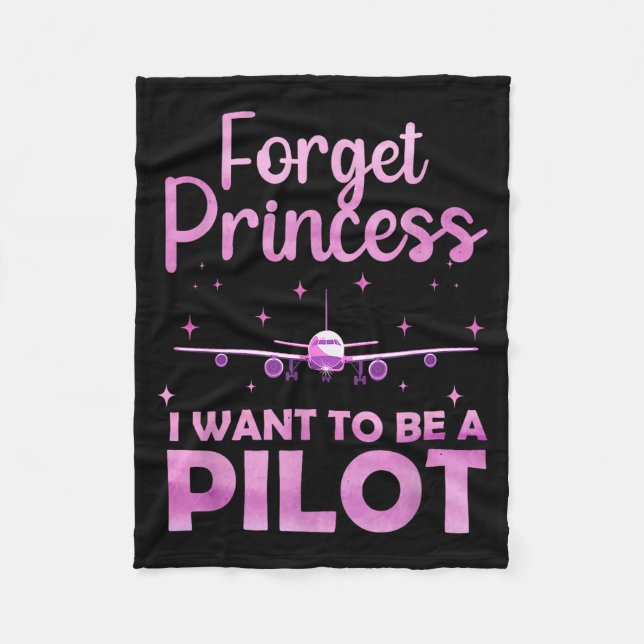 Funny Lot Design For Women Girl Aviation Airplane  Fleece Blanket (Front)