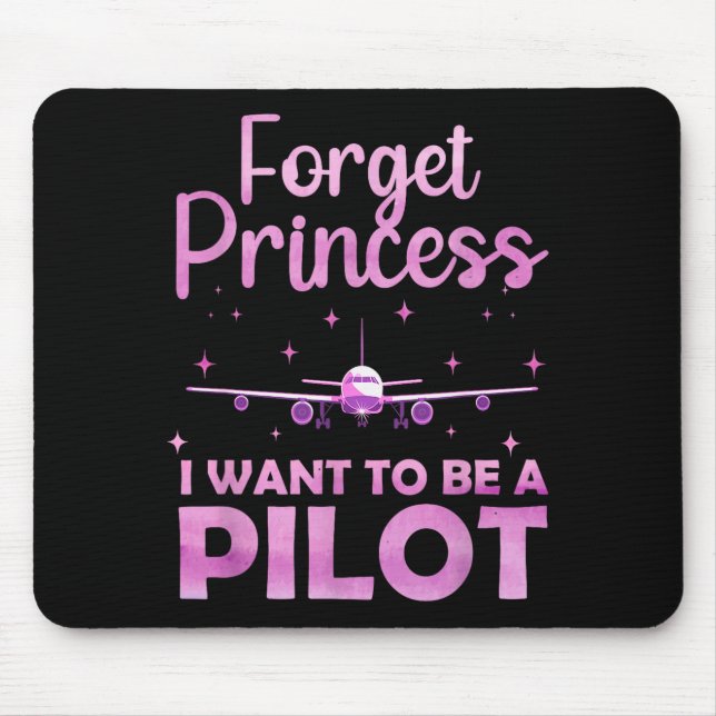 Funny Lot Design For Women Girl Aviation Airplane  Mouse Mat (Front)
