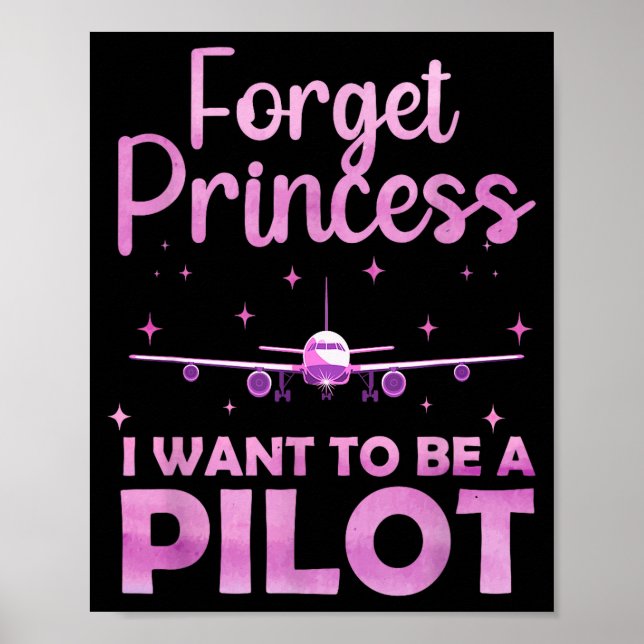 Funny Lot Design For Women Girl Aviation Airplane  Poster (Front)