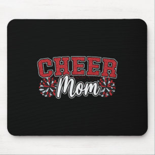 Funny Loud Proud Cheer Mum Mama Cheerleading Red B Mouse Mat