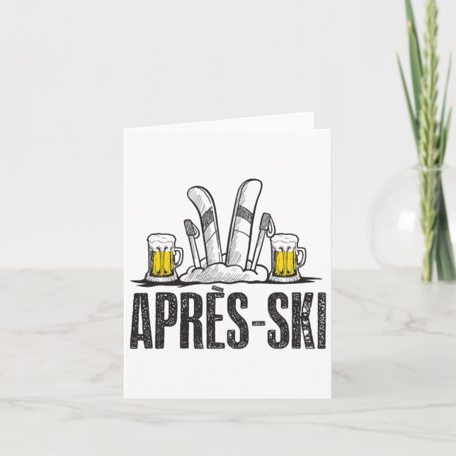 Funny Love Apres Ski Shirt - Great Snow Lovers Gif Card (Front)