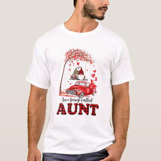 Funny Love Being Called Aunt Gnome Valentine Day M T-Shirt