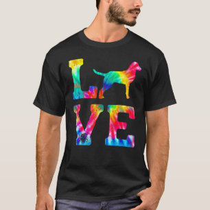 Funny Love Chesapeake Bay Retriever Tie Dye Dog Mo T-Shirt