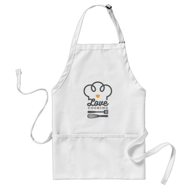 Funny Love Cooking Perfect Gift For Her Woman Standard Apron (Front)