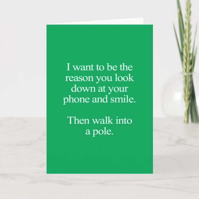 FUNNY LOVE CRUSH QUOTES SAYINGS EXPRESSIONS TEXT M CARD (Front)