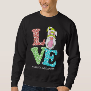 Funny Love Gnome Oncology Nurse Leopard Happy East Sweatshirt