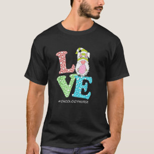 Funny Love Gnome Oncology Nurse Leopard Happy East T-Shirt