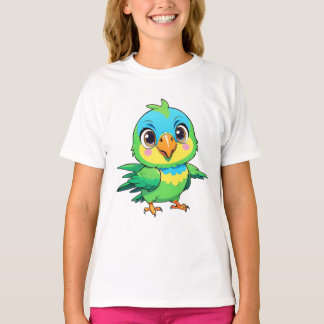 Funny Love Green Birds  T-Shirt