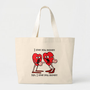 Funny love large tote bag