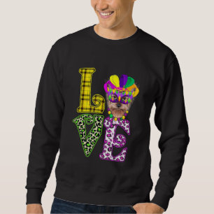 Funny Love Mardi Gras Yorkshire Terrier Dog Dad Do Sweatshirt