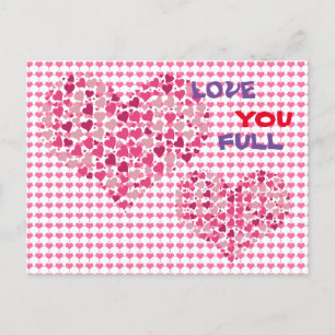 Funny Love Message Love You Full Postcard