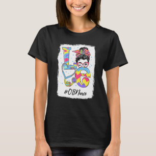 Funny Love Ob Nurse Messy Bun Easter Day Christian T-Shirt