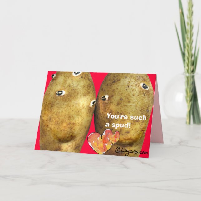Funny Love Potatoes Valentine Card (Front)