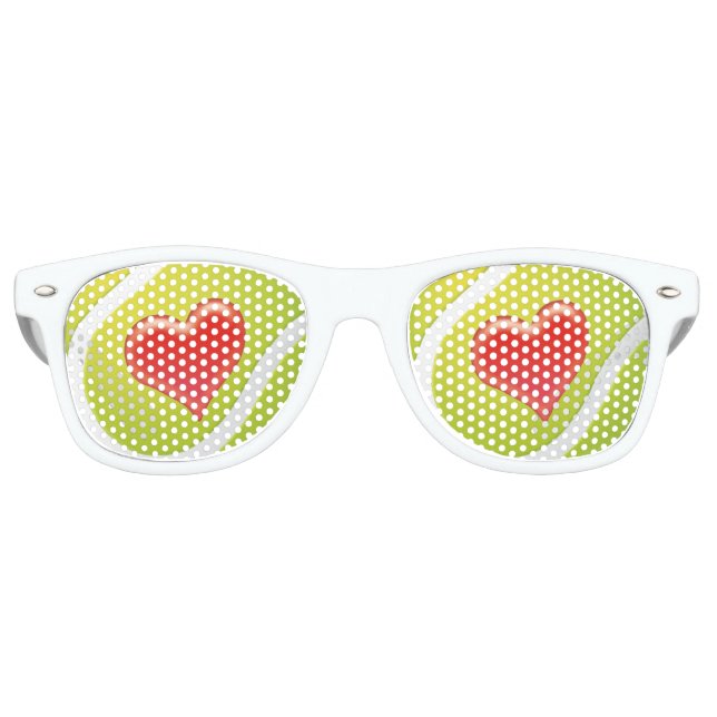 Funny Love Tennis Gift | Sport fan Retro Sunglasses (Front)