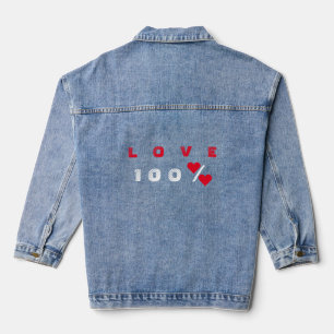 Funny Love Text Denim Jacket