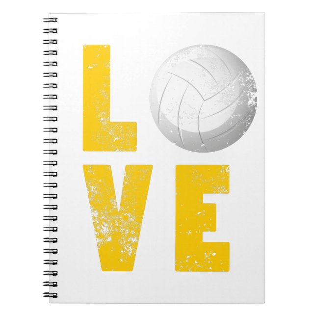 Funny Love Volleyball   for Sport Lovers Notebook (Front)