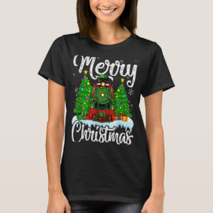 Funny Lover Xmas Lighting Santa Train Christmas  T-Shirt